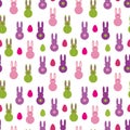 Colorful cute seamless pattern on easter theme.